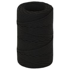 Greatstore Pracovní lano černé 2 mm 250 m polypropylen