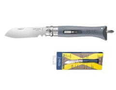 Opinel Zavírací nůž VRI N°09 DIY 8 cm multifunkční šedý v blistru, OPINEL
