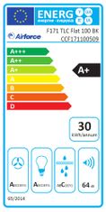 Airforce spotřebiče F171 TLC Flat 100 BK Stropní digestoř do nízkého podhledu, šířka 100 cm