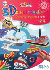 3D omalovánky Lodě - Omalovánky a Skládačky z papíru