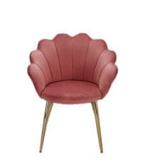 Bruxxi Jídelní židle Tulpe, samet, růžová