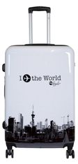 MONOPOL Sada kufrů Fly The World White 3-set 