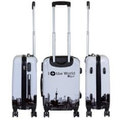 MONOPOL Sada kufrů Fly The World White 3-set 