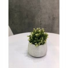 Polnix Betonový květináč se vzorem 17 cm šedý