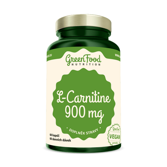 GreenFood Nutrition L-Carnitin 900mg 60 kapslí - EXPIRACE 10/23