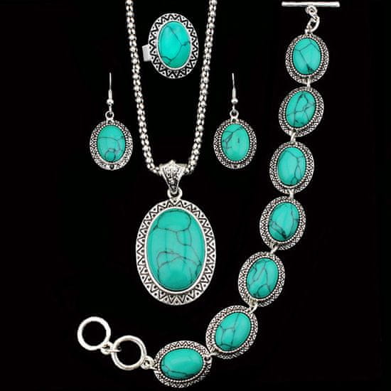 IZMAEL Set Turquoise Antique - Tyrkysová KP341