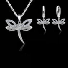 IZMAEL Set Dragonfly Silver- Stříbrná KP1707