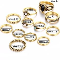 IZMAEL Sada prstýnků Greece-Zlatá KP2630