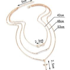 IZMAEL Náhrdelník Trinity-Zlatá KP2790