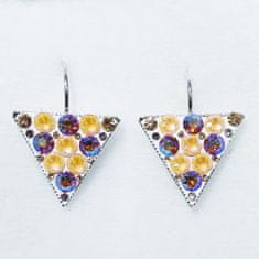 IZMAEL Náušnice Triangle SWAROVSKI-Stř./Růžová KP5351