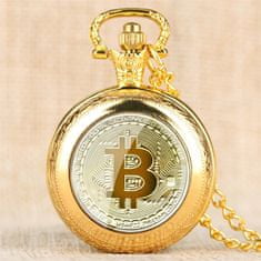 IZMAEL Kapesní Hodinky Bitcoin-Zlatá KP5815