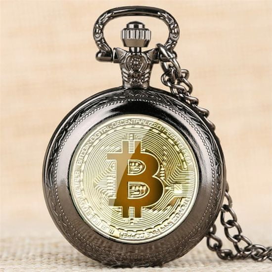 IZMAEL Kapesní Hodinky Bitcoin-Zlatá KP5815