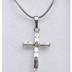 IZMAEL Náhrdelník Cross SWAROVSKI-Stříbrná KP5861