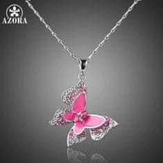 IZMAEL Náhrdelník Pink Butterfly AZORA-Stř./Růžová KP7950