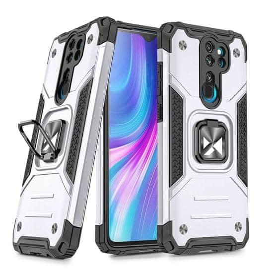 WOZINSKY Pouzdro Wozinsky Ring armor pro Xiaomi Redmi Note 8 Pro -Stříbrná KP9135