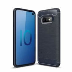 IZMAEL Pouzdro Carbon Bush TPU pre Samsung Galaxy S10e - Modrá KP9476