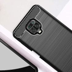 IZMAEL Pouzdro Carbon Bush TPU pre Xiaomi Redmi Note 9S/Redmi Note 9 Pro/Redmi Note 9 Pro Max - Černá KP9447