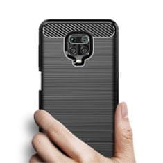 IZMAEL Pouzdro Carbon Bush TPU pre Xiaomi Redmi Note 9S/Redmi Note 9 Pro/Redmi Note 9 Pro Max - Černá KP9447