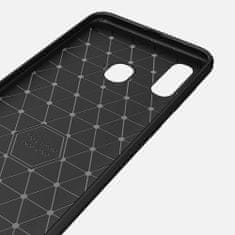 IZMAEL Pouzdro Carbon Bush TPU pre Samsung Galaxy A40 - Černá KP9477