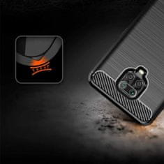 IZMAEL Pouzdro Carbon Bush TPU pre Xiaomi Redmi Note 9S/Redmi Note 9 Pro/Redmi Note 9 Pro Max - Černá KP9447