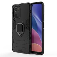 IZMAEL Odolné Pouzdro Ring Armor Case pro Xiaomi Poco F3/Redmi K40/Redmi K40 Pro/Redmi K40 Pro+ - Černá KP9709