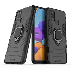 IZMAEL Odolné Pouzdro Ring Armor Case pro Samsung Galaxy A21s - Modrá KP10328