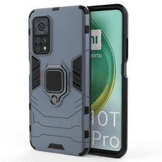 IZMAEL Odolné Pouzdro Ring Armor Case pro Xiaomi Mi 10T/Mi 10T Pro - Modrá KP9706