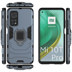 IZMAEL Odolné Pouzdro Ring Armor Case pro Xiaomi Mi 10T/Mi 10T Pro - Modrá KP9706