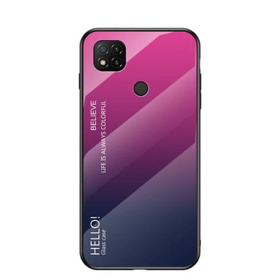 IZMAEL Pouzdro Gradient Glass pro Xiaomi Redmi 9C - Černá/Červená KP10459