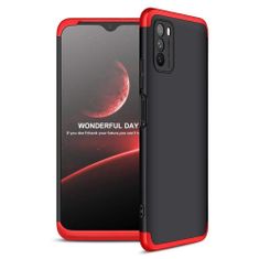 GKK Ochranné pouzdro GKK 360 - Přední a zadní kryt celého mobilu pro Xiaomi Poco M3/Redmi 9 - Černá/Červená KP10477