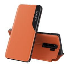 IZMAEL Elegantní knižkové pouzdro View Case pro Xiaomi Redmi Note 8 Pro - Oranžová KP10576