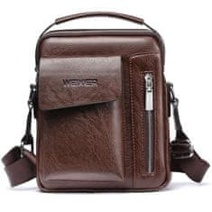 IZMAEL Pánská Crossbody Taška WEIXIER Brett-Tm.Hnědá KP14937