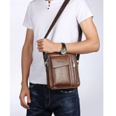 IZMAEL Pánská Crossbody Taška WEIXIER Brett-Tm.Hnědá KP14937