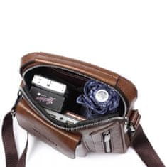 IZMAEL Pánská Crossbody Taška WEIXIER Brett-Tm.Hnědá KP14937