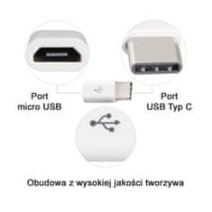 IZMAEL Adaptér Micro USB na USB typu C pro synchronizaci dat - Bílá KP15243