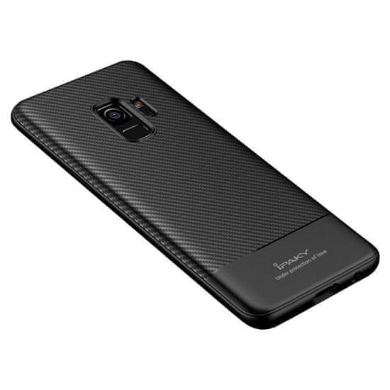 iPaky Carbon pouzdro pro Samsung Galaxy S9 - Černá KP19644