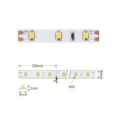 Design Light 5m Pásek LED 12V DC 2835 300 SMD IP20 55W 8mm Neutrální Bílá