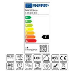 Design Light 1m Pásek LED 12V DC 2835 600 SMD IP20 17.6W 8mm Teplá Bílá