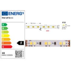 Design Light 1m Pásek LED 12V DC 2835 600 SMD IP20 10W 8mm BICOLOR