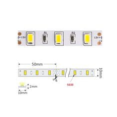 Design Light 1m Pásek LED 12V DC 5630 300 SMD IP20 14W 10mm Teplá Bílá