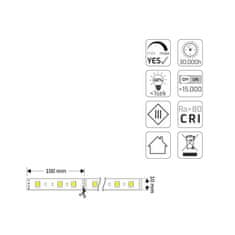 Design Light 1m Pásek LED 12V DC 5050 150 SMD IP20 6W 10mm RGB