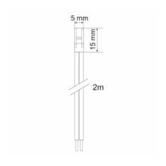 Design Light Elektrický Kabel pro LED 2m se Zástrčkou MiniAMP Černá