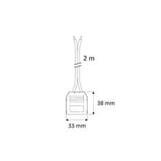 Design Light Rozdělovací Kabel LED 3-bod 2m 2x0,22mm2 MiniAMP bez Zástrčkou Černá