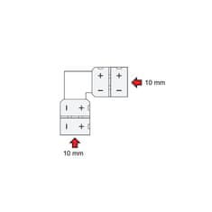 Design Light Konektor Montážní Konektor Úhlový pro Připojení Pásek LED 10mm