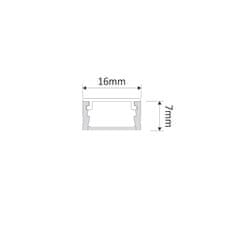 Design Light Koncovka Boční PVC Profil LED Nástěnný LINE XL 16x7mm Šedá