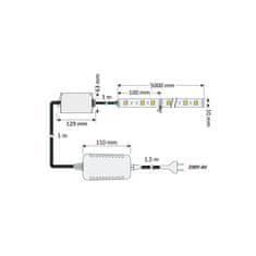 Design Light 5m Pásek LED RGB RF 1-zónový IP20 4-zónové Controller Pilot Napájení