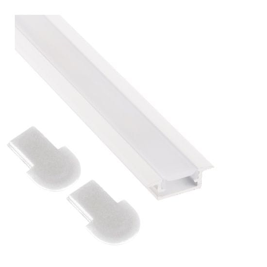 Design Light Sada Profil LED Hliníkovy Vestavný INLINE MINI XL Mléčný 14x6mm 2m Bílá