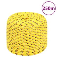 Greatstore Lodní lano žluté 10 mm 250 m polypropylen