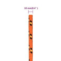 Vidaxl Lodní lano oranžové 10 mm 100 m polypropylen