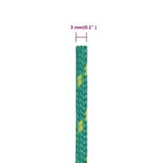 Greatstore Lodní lano zelené 3 mm 25 m polypropylen
